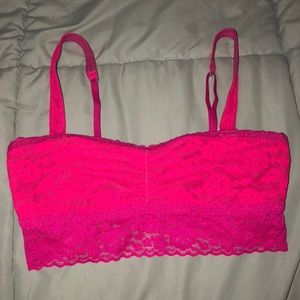 Pink lace bralette